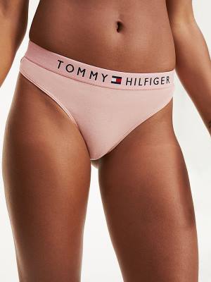 Tommy Hilfiger Stretch Cotton Thong Ženske Spodnje Perilo Roza | TH946TFP