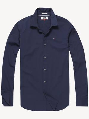 Tommy Hilfiger Stretch Slim Fit Moški Srajce Modra | TH129BIJ