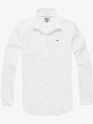 Tommy Hilfiger Stretch Slim Fit Moški Srajce Bela | TH351FCY