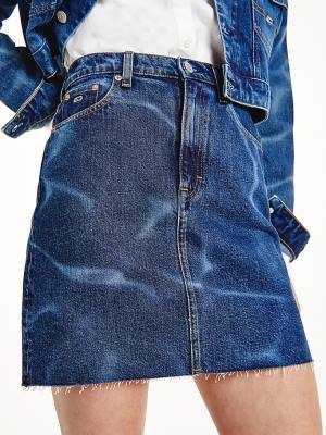 Tommy Hilfiger Swimming Pool Wash Denim Mom Ženske Krilo Denim | TH376VAN