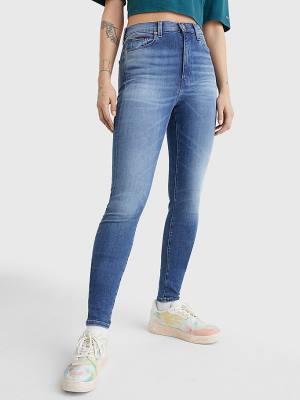 Tommy Hilfiger Sylvia High Rise Super Skinny Ženske Kavbojke Denim | TH253URP