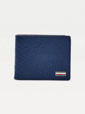 Tommy Hilfiger TH Business Monogram Small Card Moški Denarnice Modra | TH302NLY