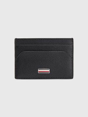 Tommy Hilfiger TH Business Small Leather Card Holder Moški Denarnice Črna | TH703OCM