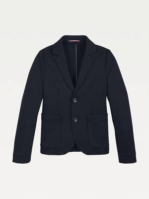 Tommy Hilfiger TH Comfort Stretch Jersey Blazer Fantje Jakne Modra | TH136ERY