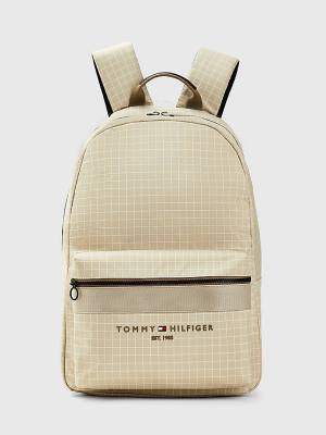 Tommy Hilfiger TH Established Backpack Moški Torbice Bež | TH246IXF