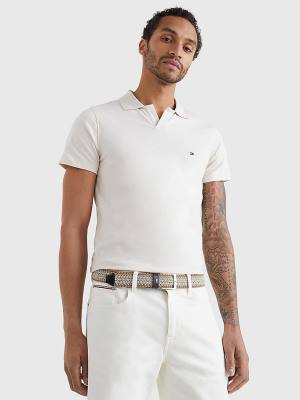 Tommy Hilfiger TH Flex Slim Fit Moški Polo Majica Bež | TH278UFZ