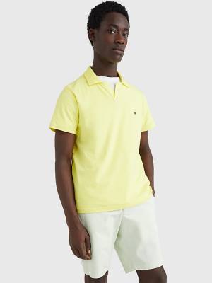 Tommy Hilfiger TH Flex Slim Fit Moški Polo Majica Rumena | TH382WRA