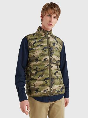 Tommy Hilfiger TH Warm Packable Padded Gilet Moški Plašč Zelena | TH964YHB