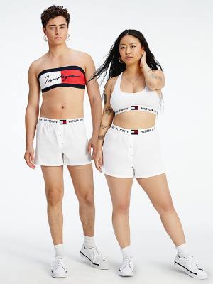 Tommy Hilfiger TOMMYXINDYA Boxer Shorts Ženske Spodnje Perilo Bela | TH073YEW