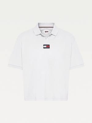 Tommy Hilfiger Tommy Badge Ženske Polo Majica Bela | TH823EFA