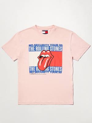 Tommy Hilfiger Tommy Revisited Rolling Stones Moški Majice Roza | TH826SDY