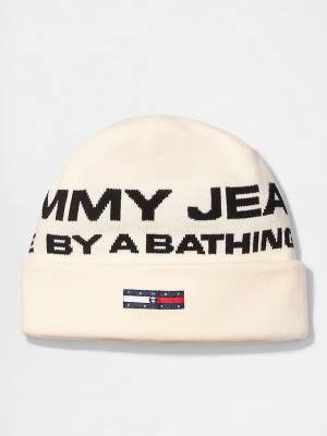 Tommy Hilfiger Tommy X AAPE Beanie Moški Kapa Bela | TH729JHQ