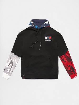 Tommy Hilfiger Tommy X AAPE Full Face Moški Pulover s kapuco Črna | TH091SZK