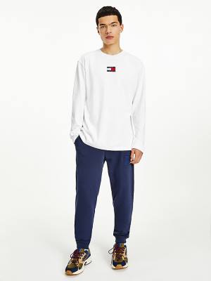 Tommy Hilfiger Tonal Joggers Moški Hlače Modra | TH420AFH