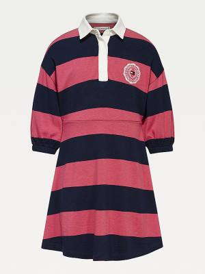 Tommy Hilfiger Varsity Rugby Polo Dekleta Obleke Modra | TH782LHX