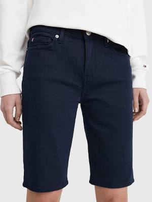 Tommy Hilfiger Venice Slim White Denim Ženske Kratke Hlače Modra | TH596HTR