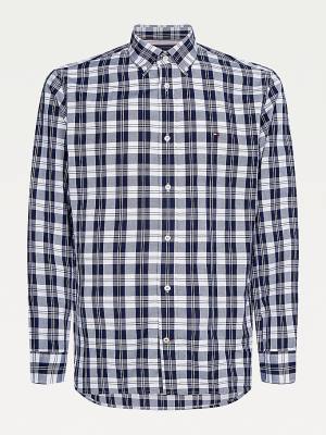 Tommy Hilfiger Woven Check Regular Fit Moški Srajce Modra | TH469QLC